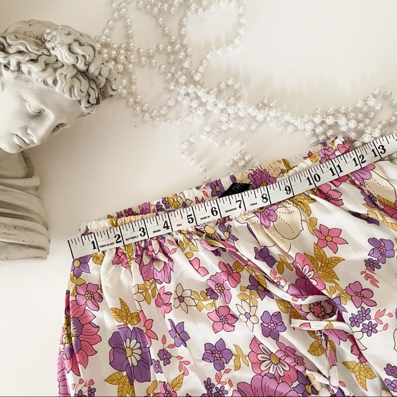 Boho Floral Purple Pink Midi Skirt - Picture 9 of 10